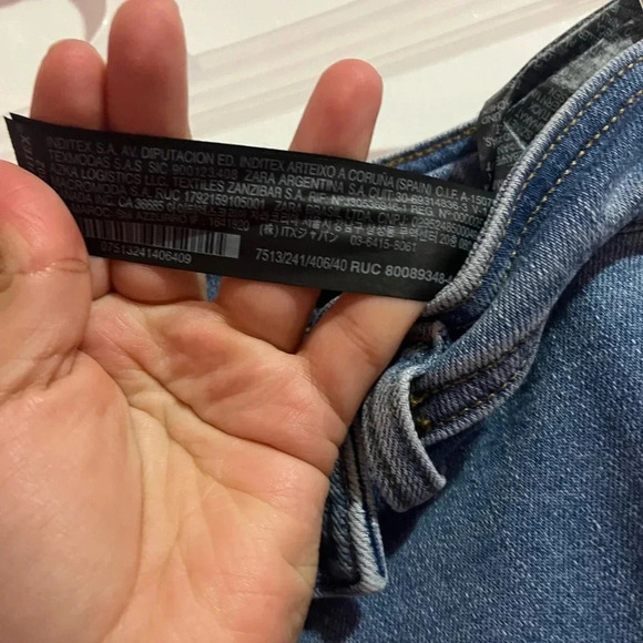 Zara Jeans Women Blue High Rise Wide Leg Casual Capsule Denim size 8 - Picture 3 of 4